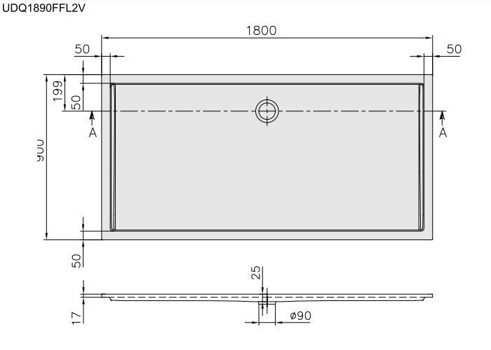 Photo Villeroy & Boch Futurion Flat UDQ1890FFL2V-01