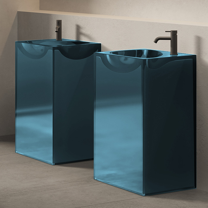 Photo Dea Design Pedestal Basin 49 DD2024 495 R11 dark blue