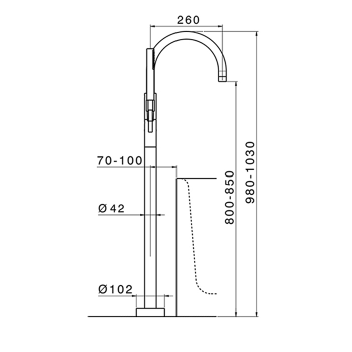Photo Bath mixer Cisal Slim SM01420040 black matte