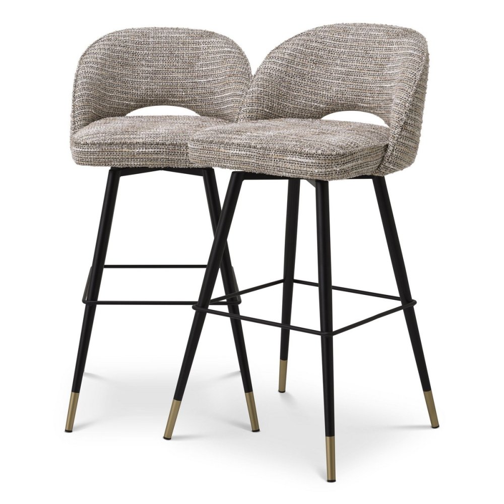 Photo A set of two Cliff bar chairs (beige with ripples)