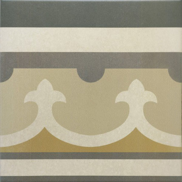 Photo Caprice Burgundy Border (20928) 20x20 by Equipe Ceramica