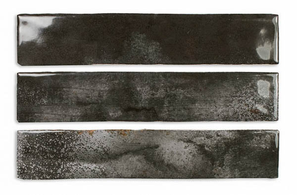Photo ENAMEL CHARCOAL (123144) 5x25 wall tiles by DNA Tiles