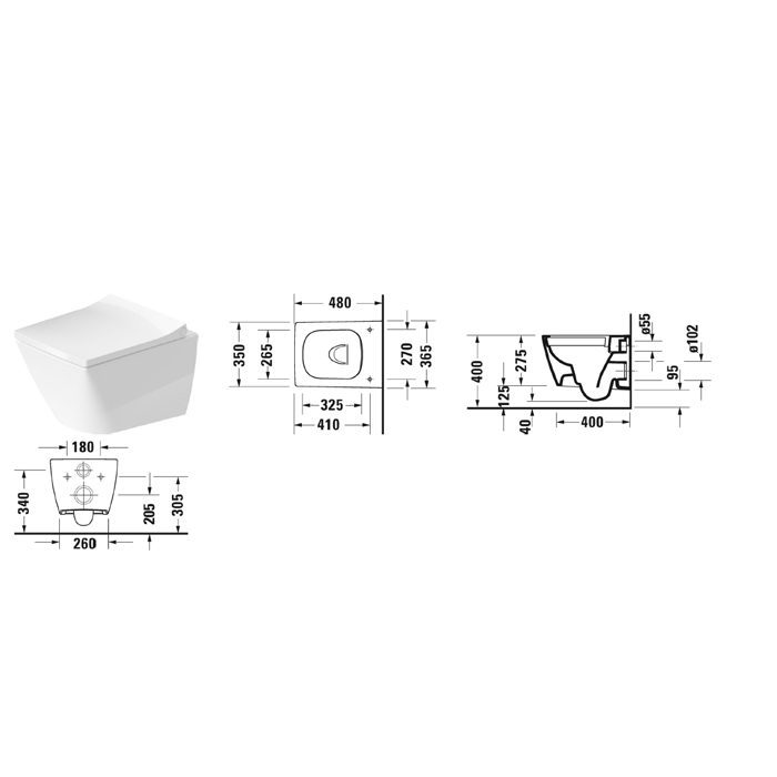 Photo Duravit Viu hanging toilet 2573090000