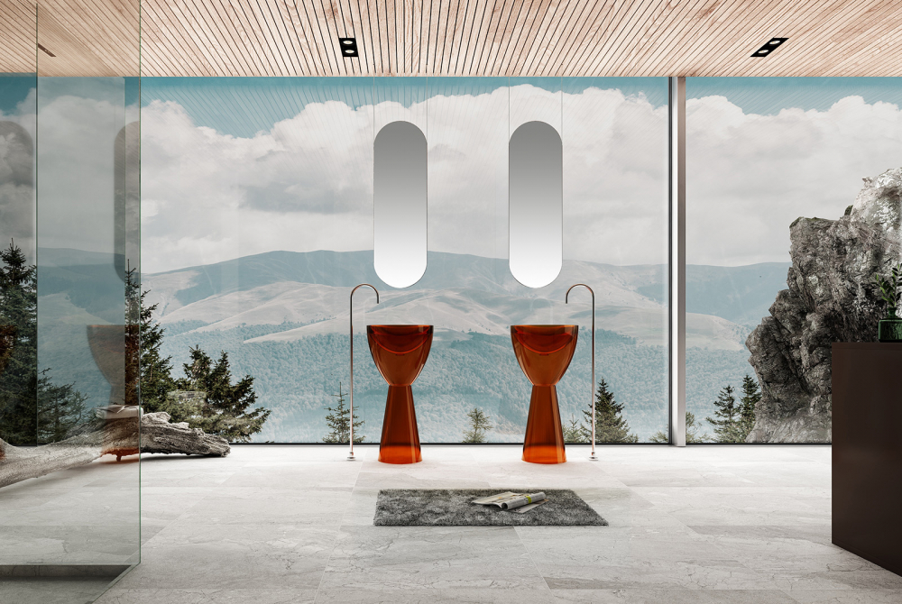 Photo Abber Kristall AT2703Opal sink red