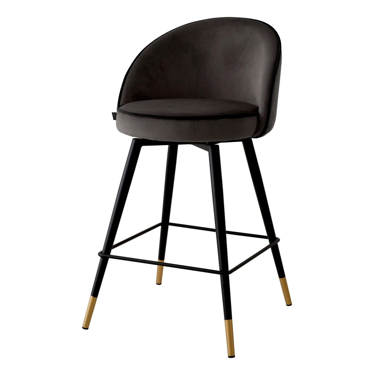 Photo Set of two Roche half-bar chairs (dark grey)
