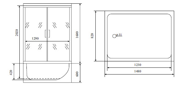 Photo Shower cabin Timo Lux TL-1505