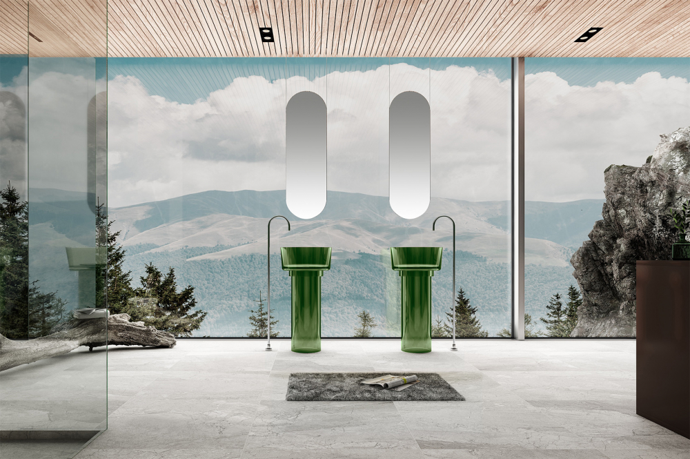 Photo Abber Kristall 45 AT2702Emerald sink green