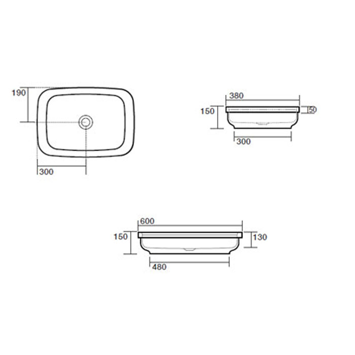 Photo Kerasan Tribeca sink 60x38 cm 514331 black matte