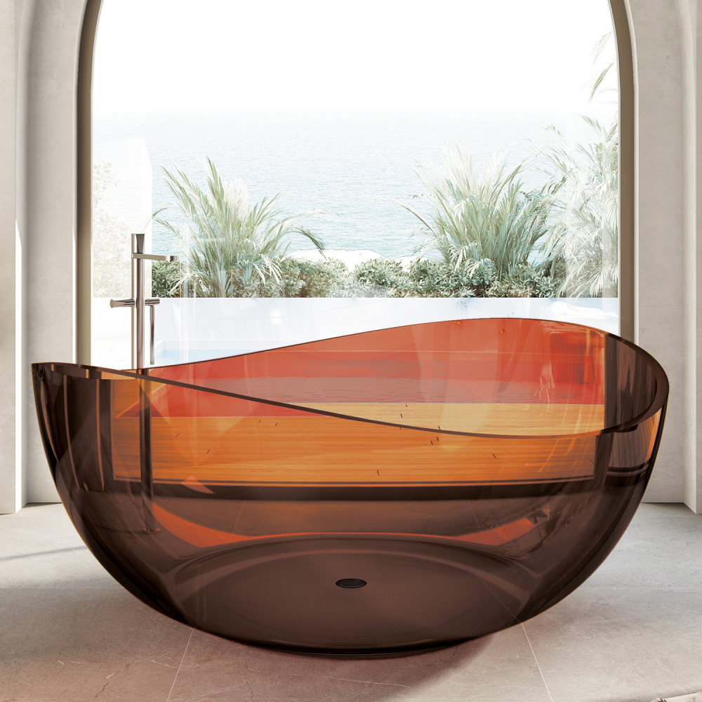 Photo Transparent bath Abber Kristall 150x150 AT9705Opal