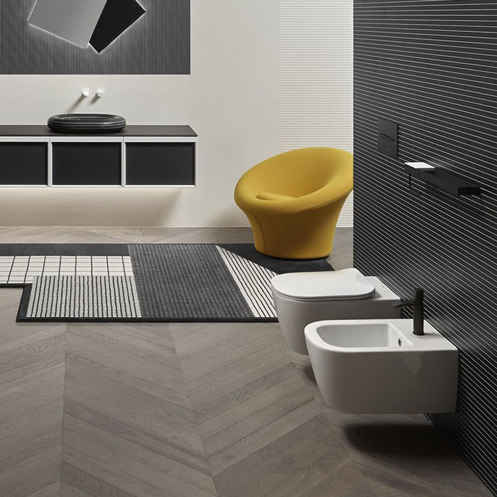 Photo Antonio Lupi Komodo KOMODO3 suspended toilet with white matte lid
