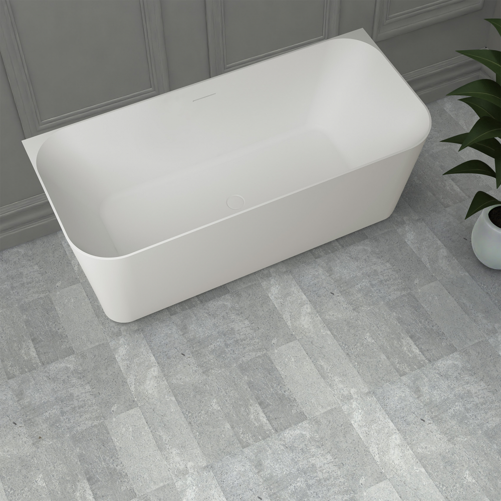 Photo Bath made of artificial stone Abber Stein 170x75 AS9617 white matte