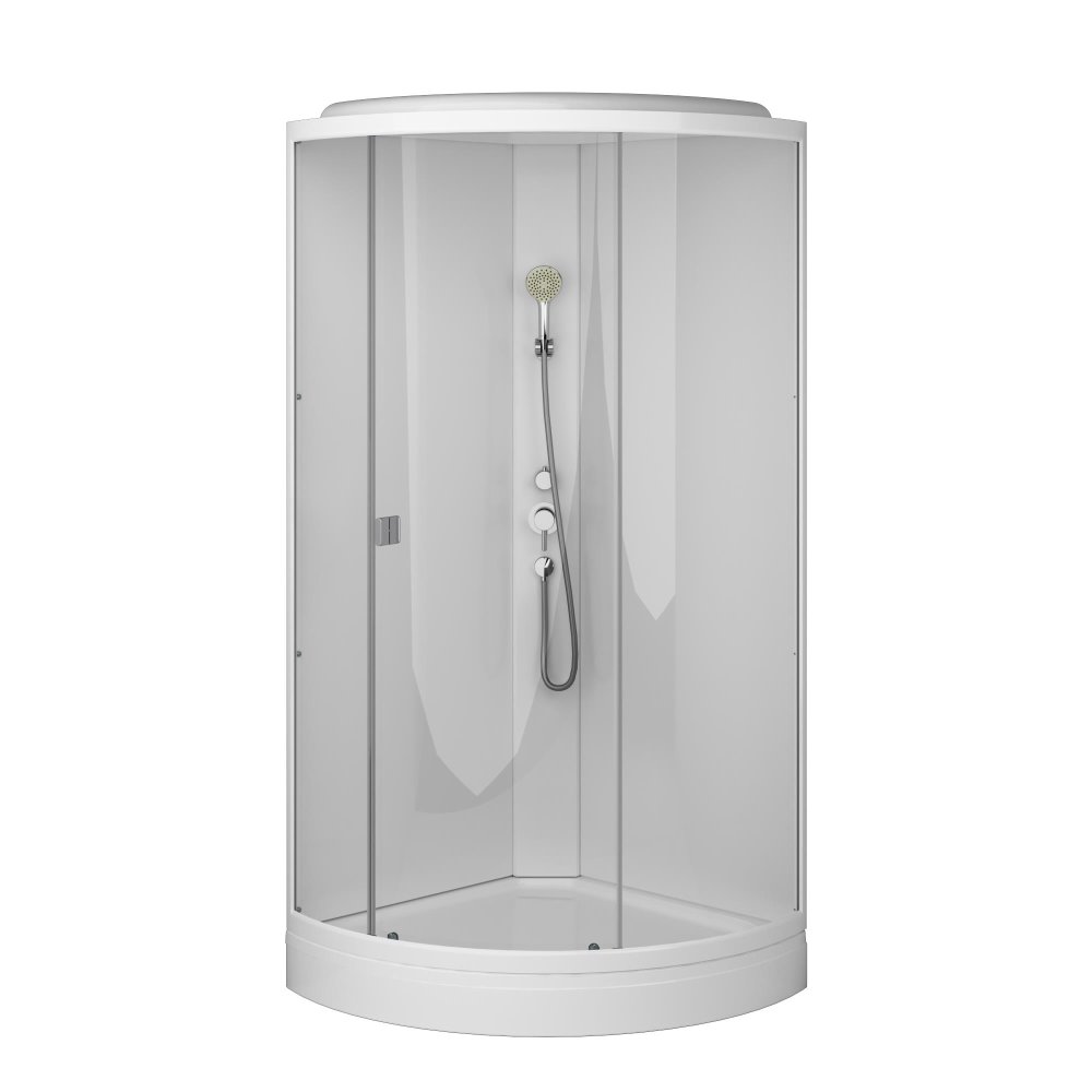 Photo Shower cabin AM.PM X-Joy W88C-301-090WT64 glass transparent, profile white