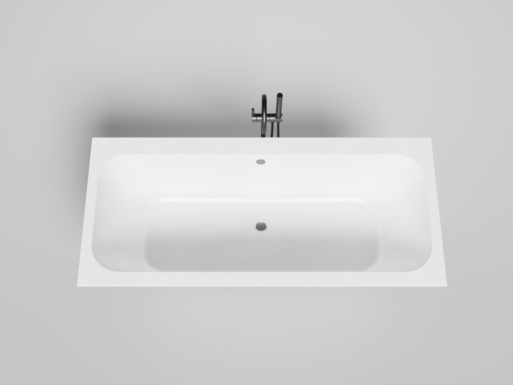 Photo Bath made of artificial stone Salini Orlando Axis 180x80 103222M white matte