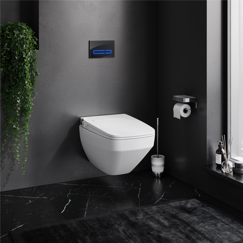 Photo Installation kit with toilet and key AM.PM Inspire 2.0 IS450A38.CCC50A white, black