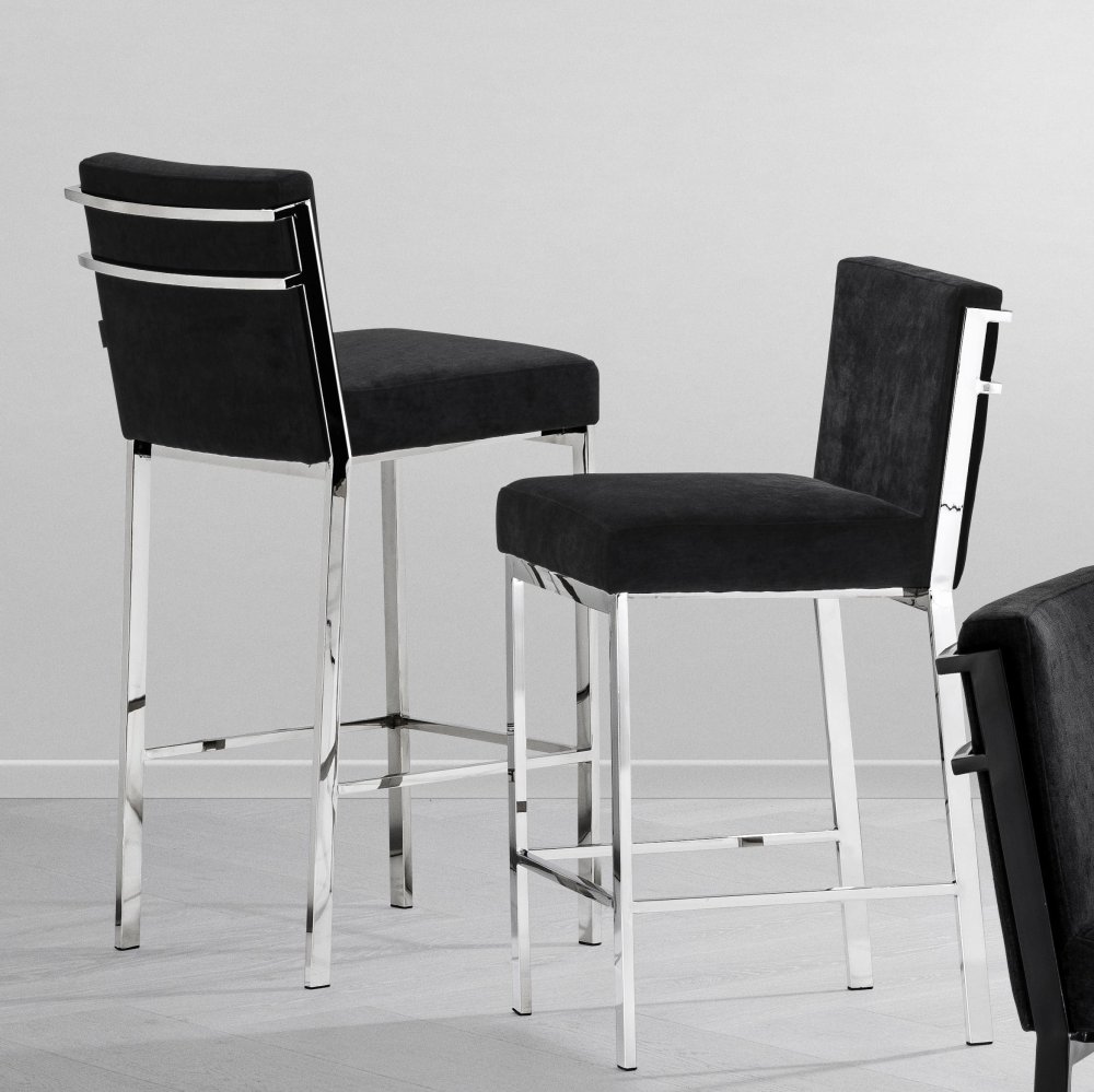 Photo Scott Semibar Chair (Polished Stainless Steel)