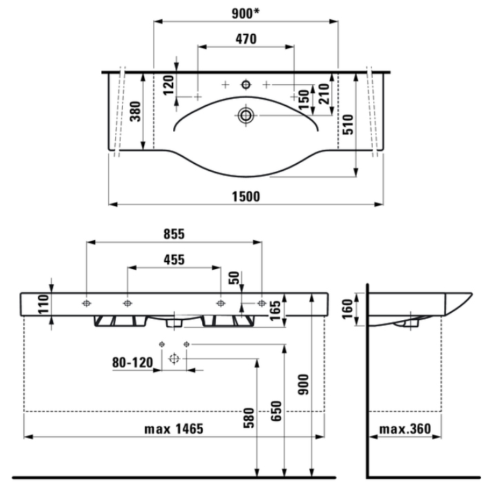 Photo Laufen Palace 150 8.1170.6.000 sink. 108. 1st