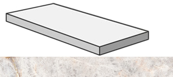 Photo SENSI GEMS ANG.TOP DX CRYSTAL right corner (PF60005698) 32x120x4.5x2 by ABK Ceramiche