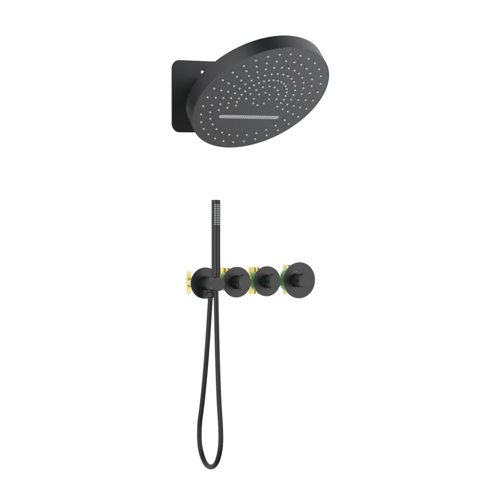Photo Shower sets Timo Saona SX-2329/03SM black matte
