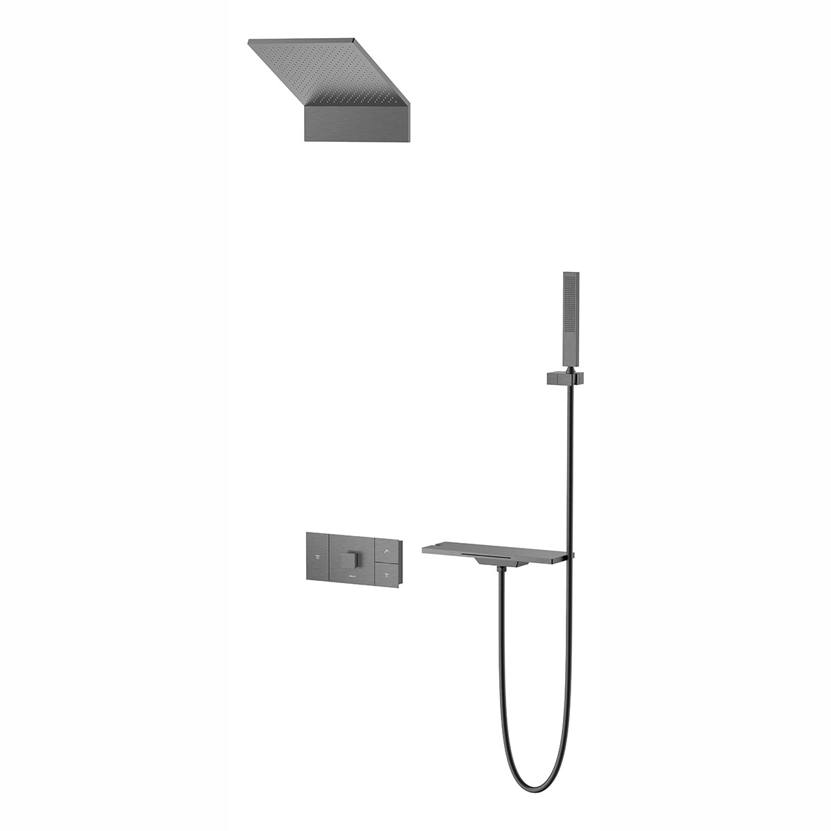 Photo Shower kit Vincea VSFW-2F11TGM Raw Steel