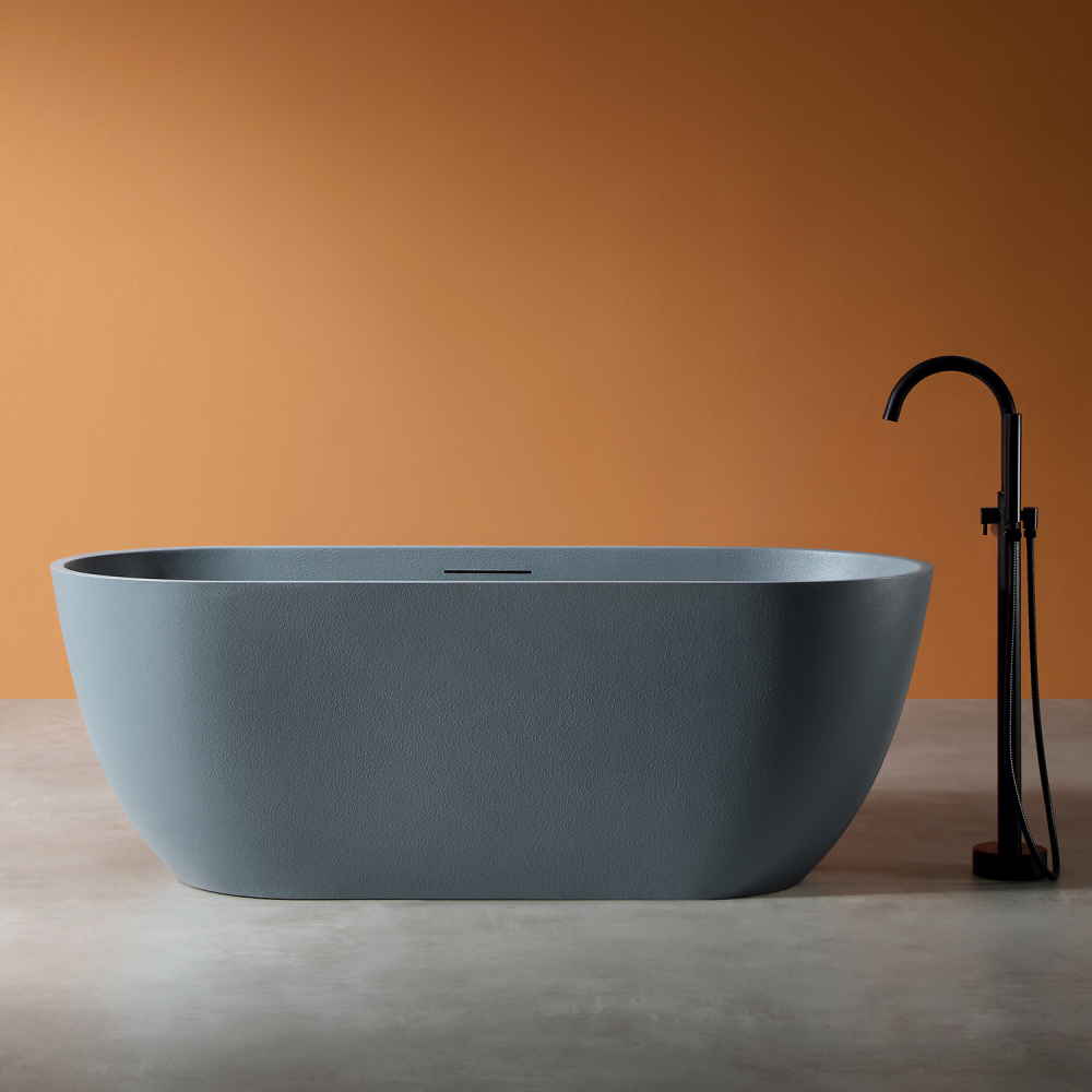 Photo Bath of artificial stone Abber Frankfurt 170x75 AM9941G gray