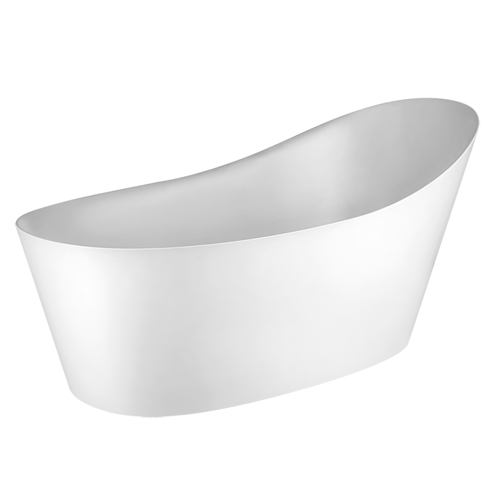 Photo freestanding bath Gessi Cono 180x82 45925#521 matte white