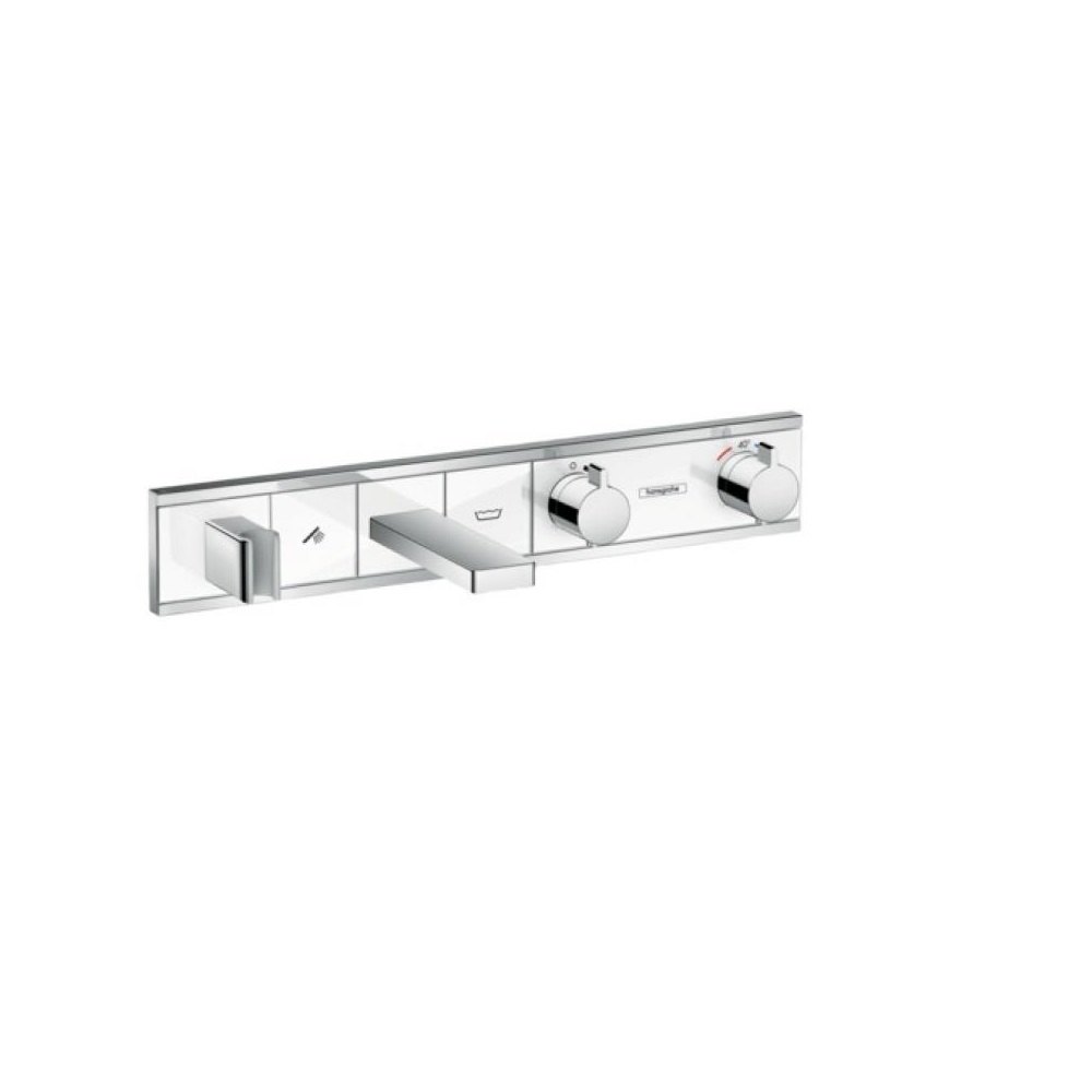 Photo Bath mixer with thermostat hansgrohe RainSelect 15359400 with 2 consumers, chromium