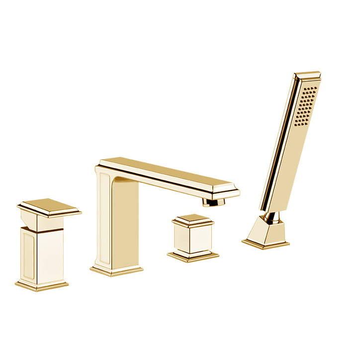 Photo Bath mixer Gessi Eleganza 46037#087 gold