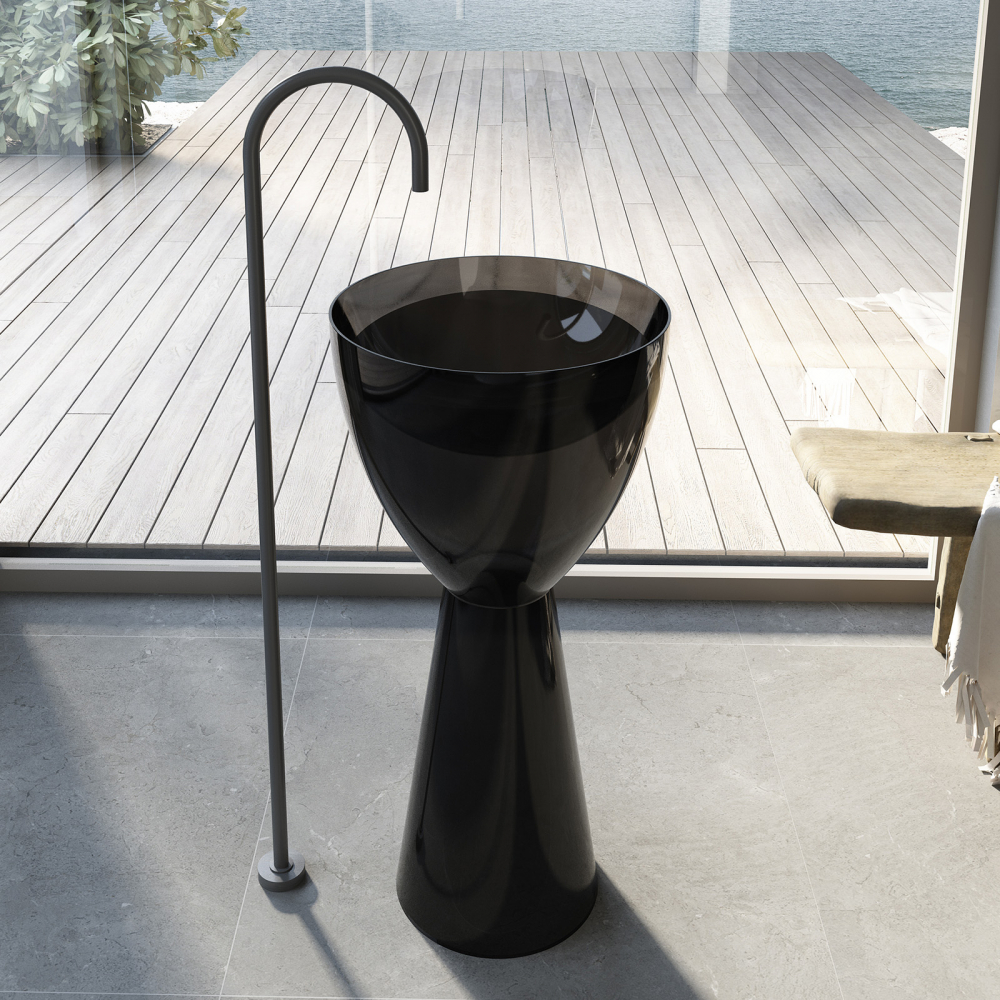 Photo Abber Kristall AT2703Onyx sink black