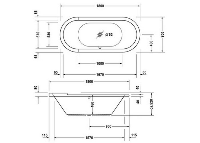 Photo Duravit Starck Acrylic Bath 180x80 700009000000000