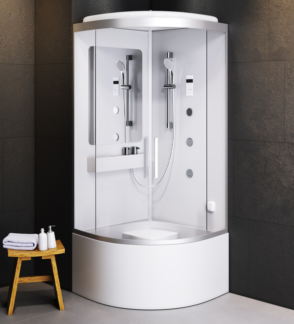 Photo Shower cabin AM.PM Like Deep W80C-020A-090MTA with hydromassage