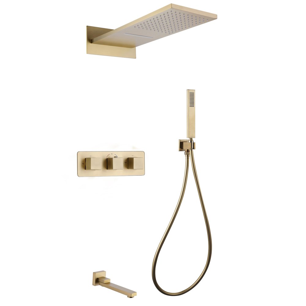 Photo Shower kit Abber Daheim AF8253G gold matte