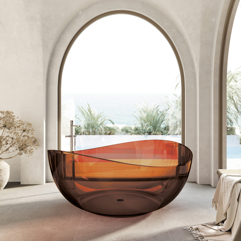 Photo Transparent bath Abber Kristall 150x150 AT9705Opal