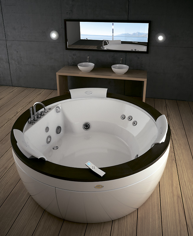 Photo Acrylic Bath Jacuzzi Top AQS 180x180 9Q43-572A