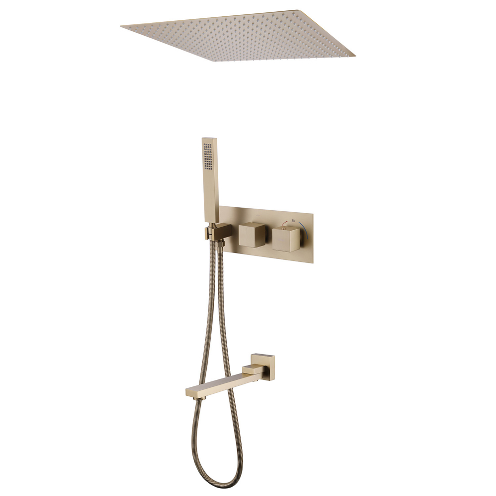 Photo Shower kit Abber Daheim AF8254G gold matte