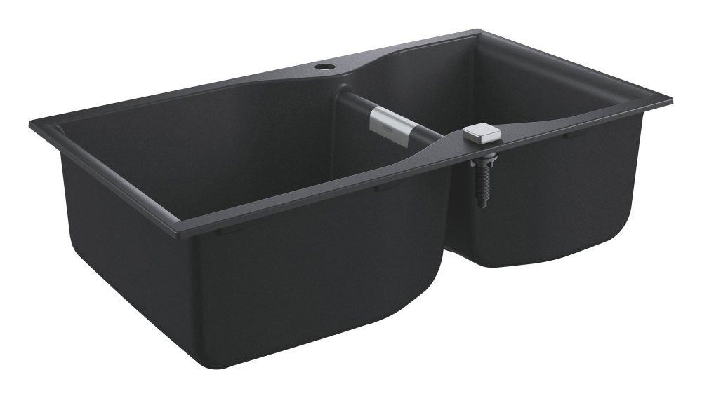 Photo Kitchen sink Grohe K700 31658AT0 gray granite