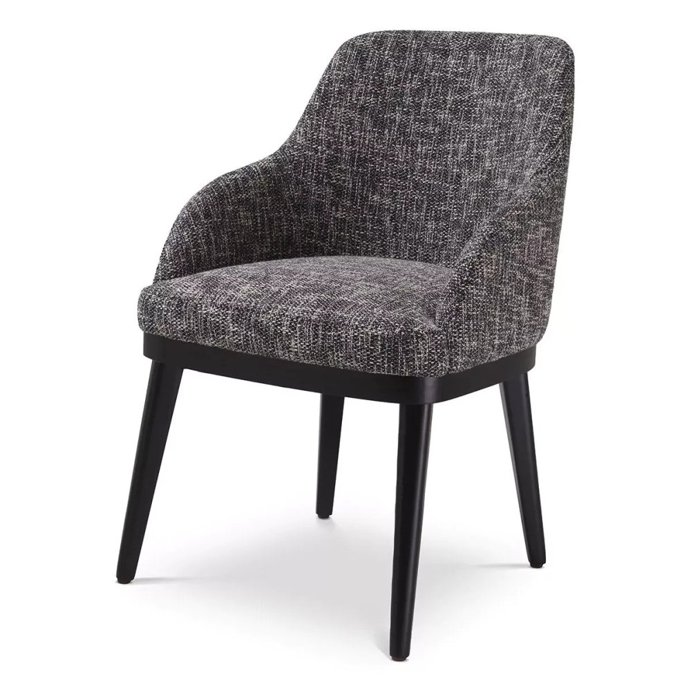 Photo Costa dining chair (with armrest, gray with ripples)