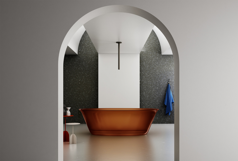 Photo Transparent bath Abber Kristall 170x75 AT9707Opal brown