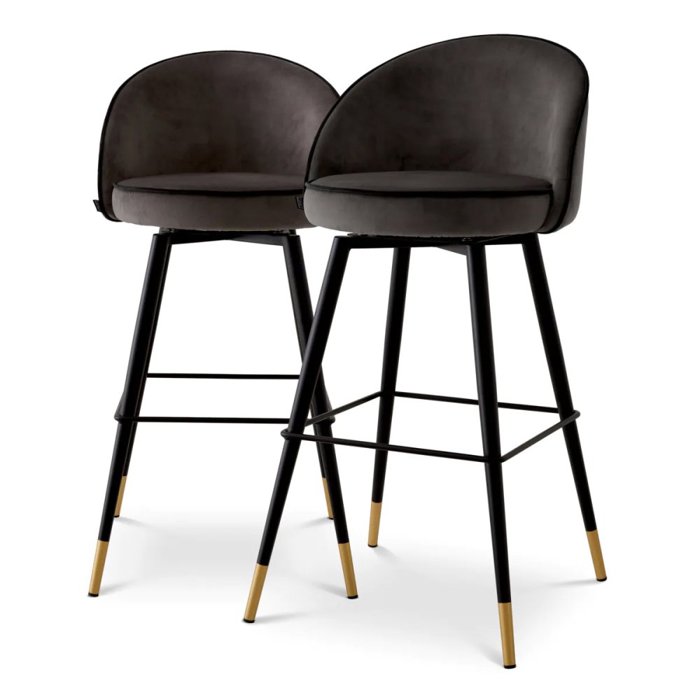 Photo A set of two Roche bar chairs (dark grey)