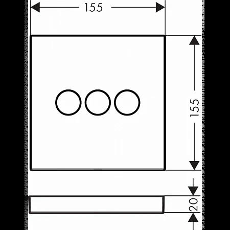 Photo Flow switch for shower hansgrohe ShowerSelect 15764140 grinded bronze