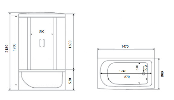 Photo Shower cabin Timo Eco TE-0750