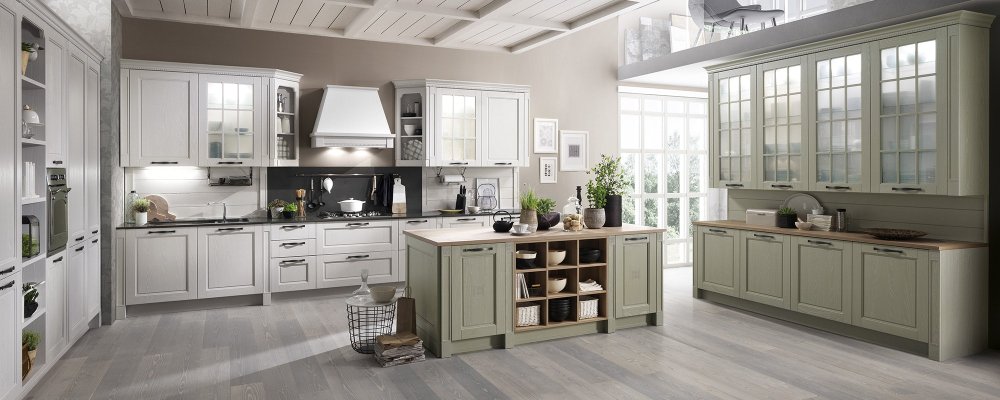 Photo Stosa Virginia kitchen corner with island