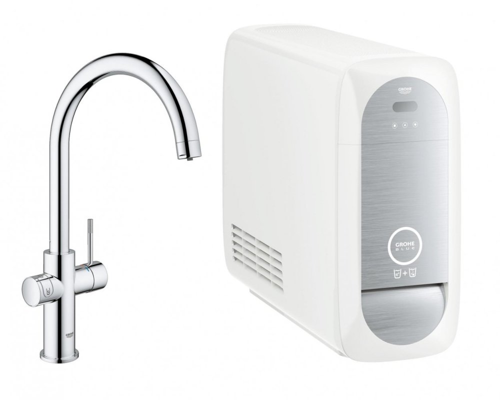 Photo Kitchen mixer Grohe blue home 31455000
