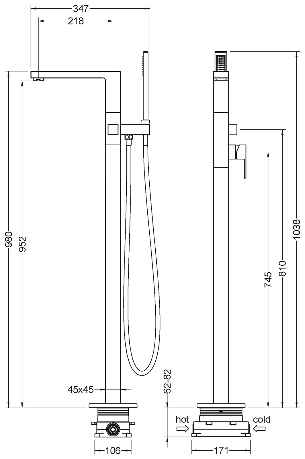 Photo Bath mixer Timo Selene 2210/17Y-CR, with shower