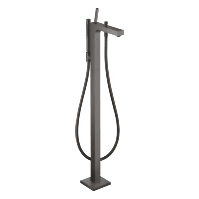 Photo Floor bath mixer Axor Citterio 39451340 with shower set grinded black chrome