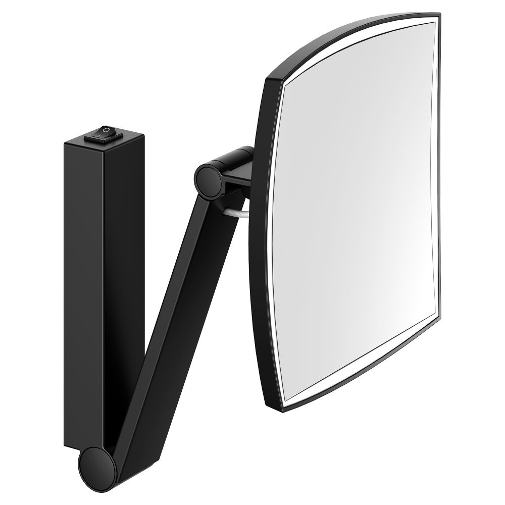 Photo Cosmetic mirror Keuco iLook move 17613139004 with backlit chrome black polished