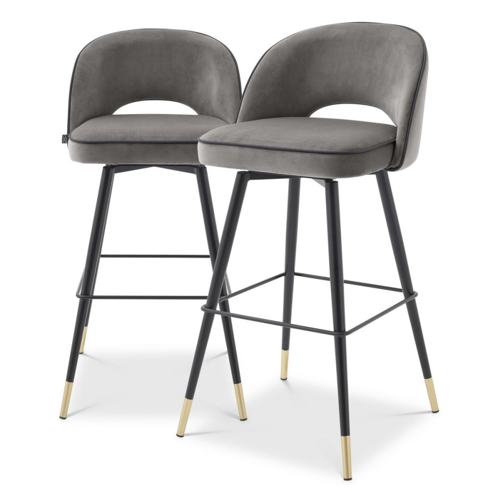 Photo A set of two Cliff bar chairs (grey)