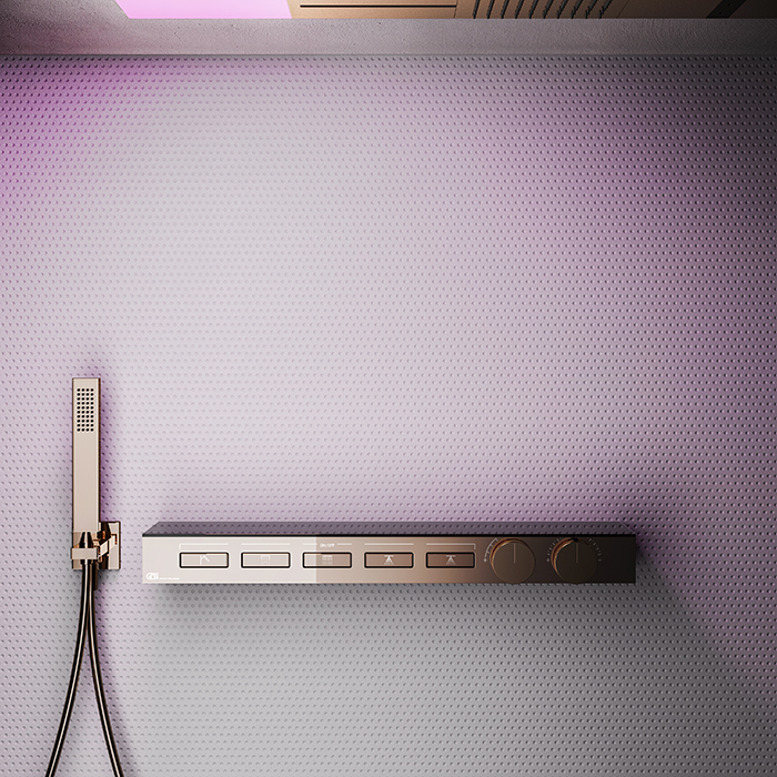 Photo Shower mixer Gessi Hi-Fi 63028#030 copper
