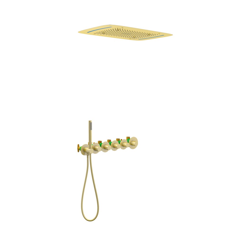 Photo Shower system built-in with thermostat Timo Saona SX-2319/17SM gold matte