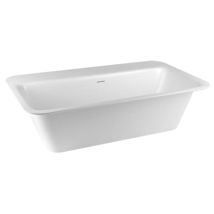 Photo freestanding bath Gessi Rettangolo 180x95 37591#521 matte white