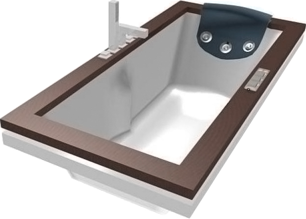 Photo Acrylic Bath Jacuzzi Aura UNO 180x90 9F43-344A